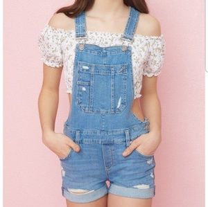 Garage Overall Shorts sz Small, fits M in juniors